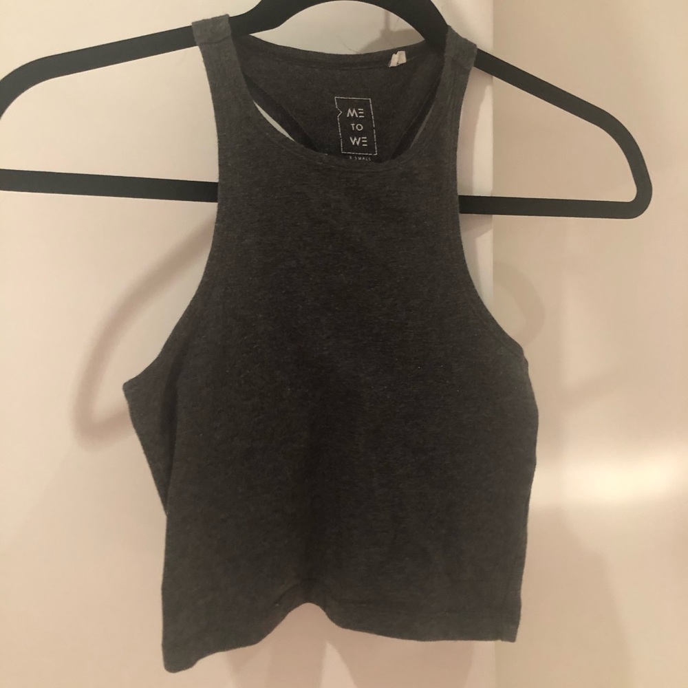 Grey Cropped Tank Top
